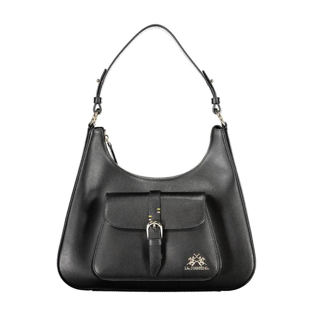 La Martina Black Leather Women Handbag - Shoulder Bags