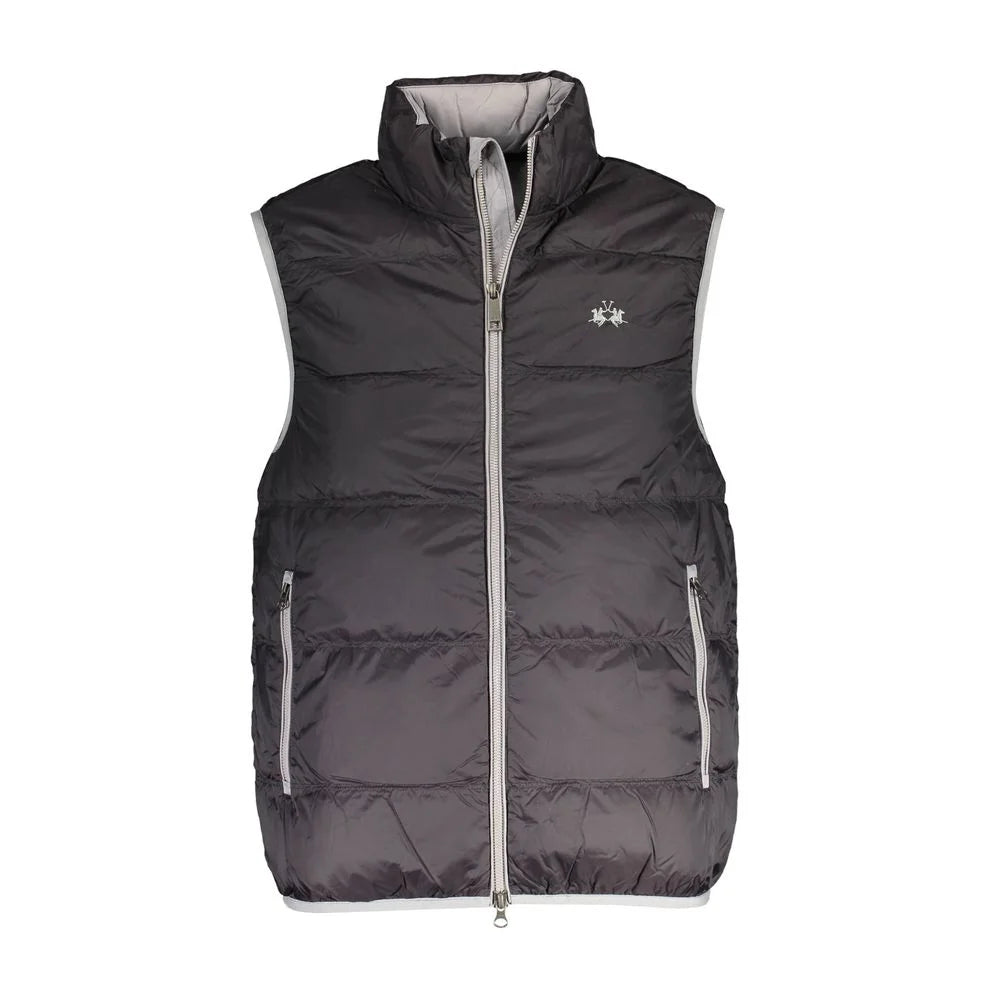 La Martina Black Polyamide Men Jacket - L - Vests