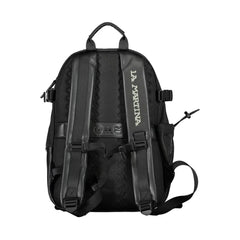 La Martina Black Polyester Backpack