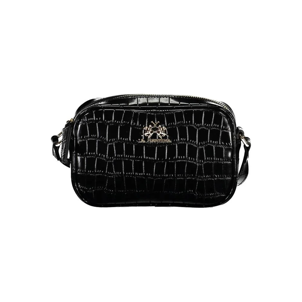 La Martina Black Polyethylene Handbag - Shoulder Bags