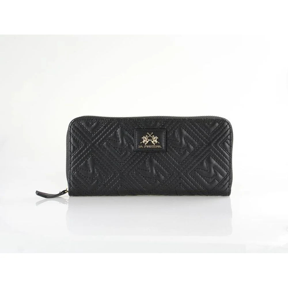 La Martina Black Polyethylene Wallet