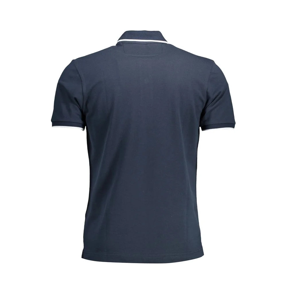 La Martina Blue Cotton Men Polo Shirt - Polos