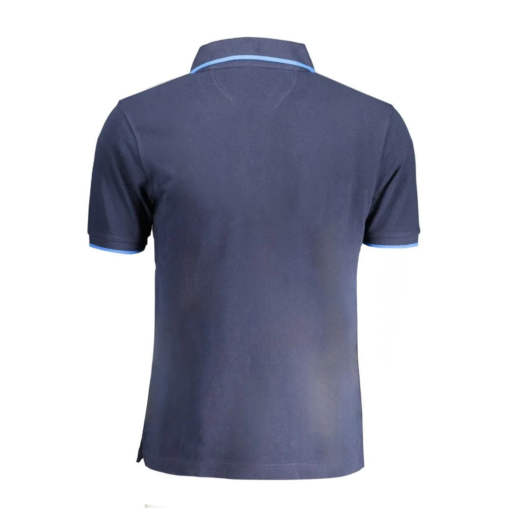 La Martina Blue Cotton Men Polo Shirt - Polos
