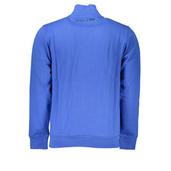La Martina Blue Cotton Men Sweater - Sweatshirts