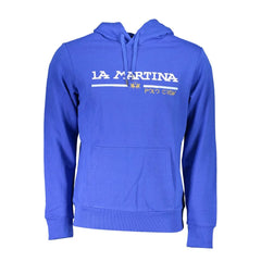 La Martina Blue Cotton Men Sweater - XXL - Sweatshirts