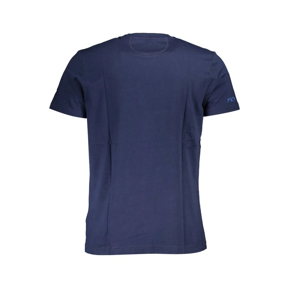 La Martina Blue Cotton Men TShirt - T-Shirts
