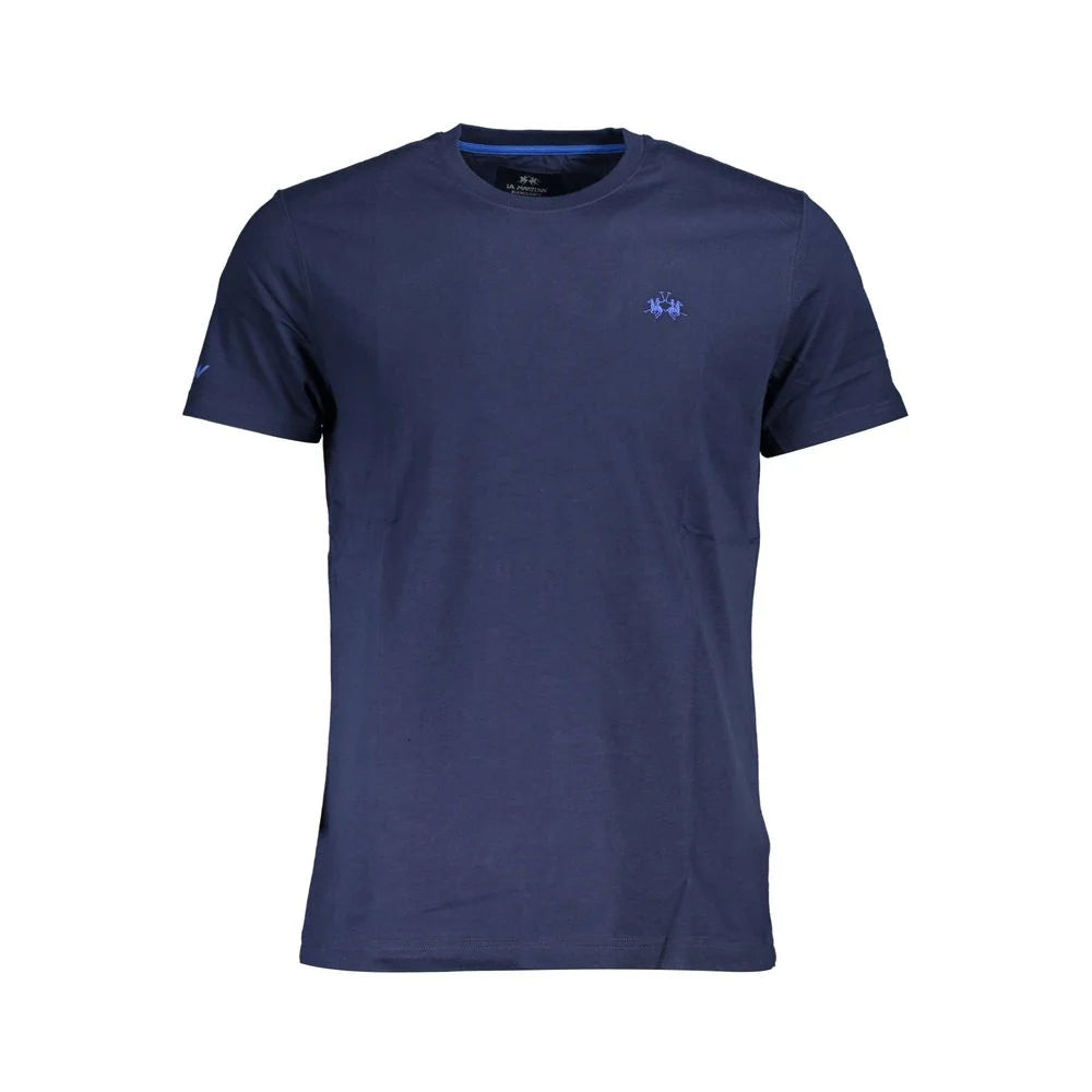 La Martina Blue Cotton Men TShirt - T-Shirts
