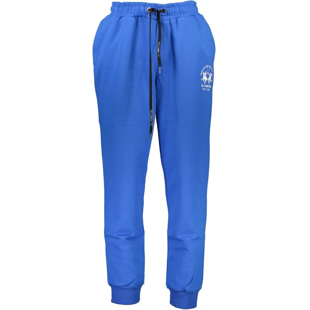 La Martina Blue Cotton Pant - Joggers