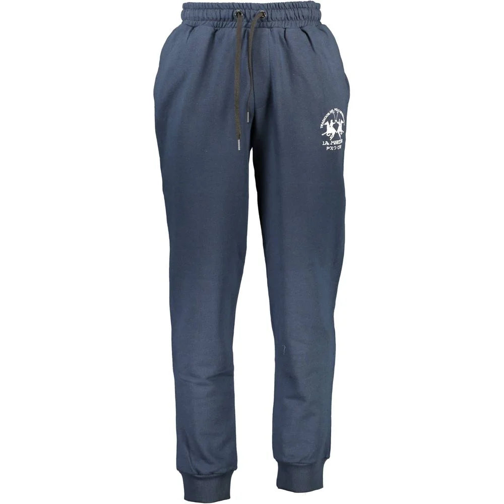 La Martina Blue Cotton Pant - Joggers