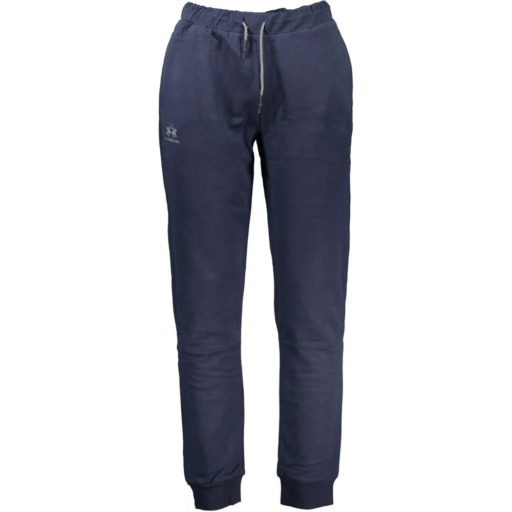 La Martina Blue Cotton Pant - Joggers