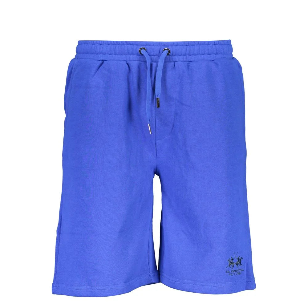 La Martina Blue Cotton Pant - M - Bermudas