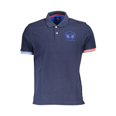 La Martina Blue Cotton Polo Shirt - M - Polos