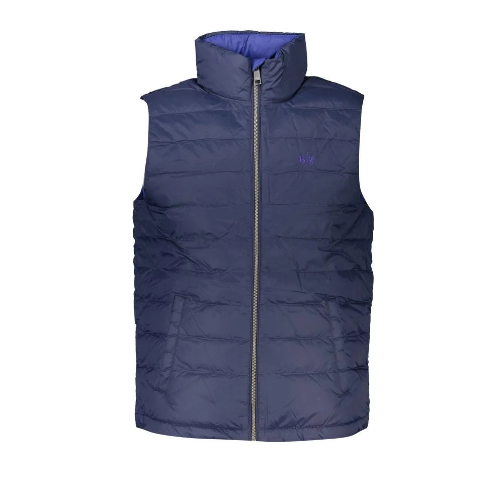 La Martina Blue Polyamide Men Jacket