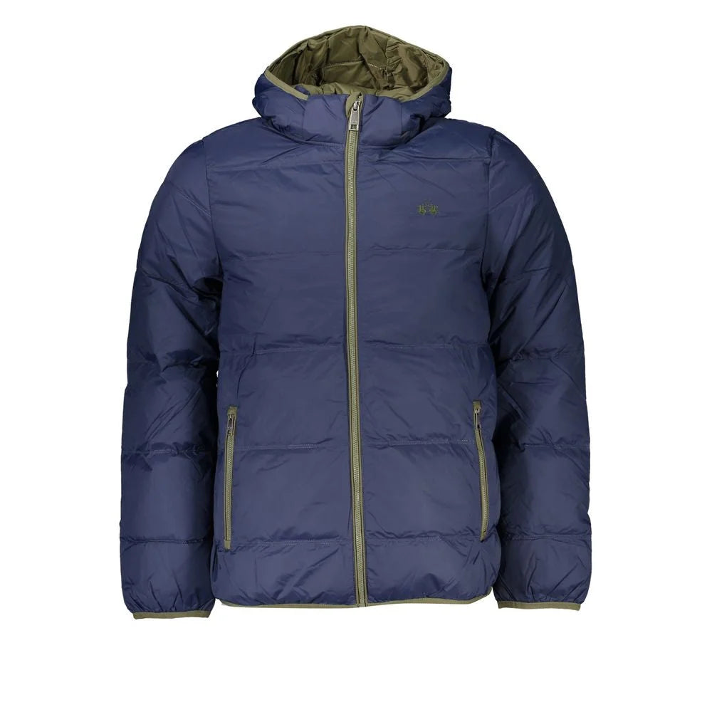 La Martina Blue Polyamide Men Jacket - M