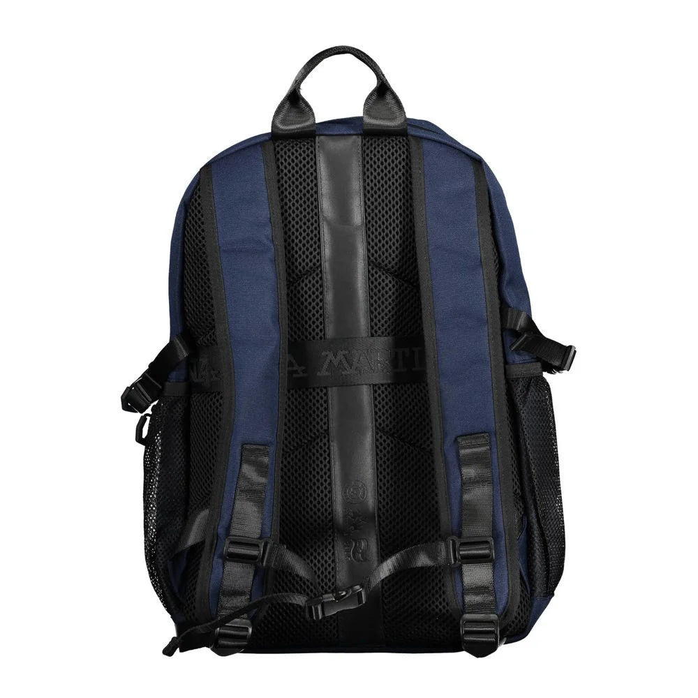 La Martina Blue Polyester Men Backpack - Laptop Backpacks