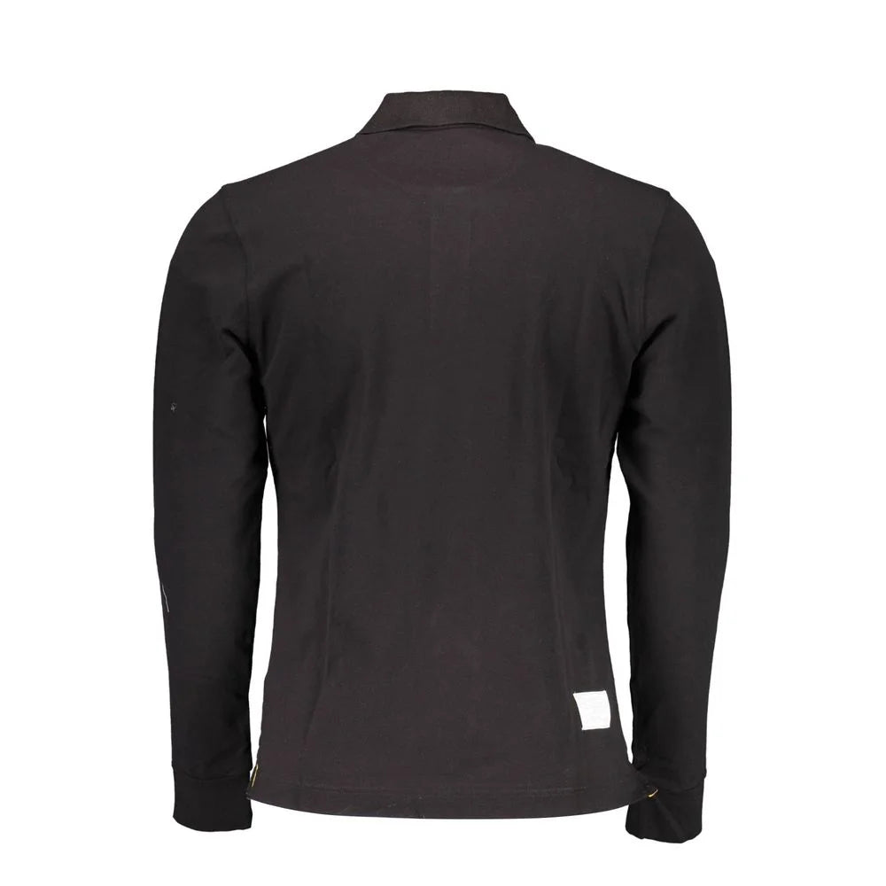 La Martina Elegant Long Sleeved Black Polo for Men - Polos
