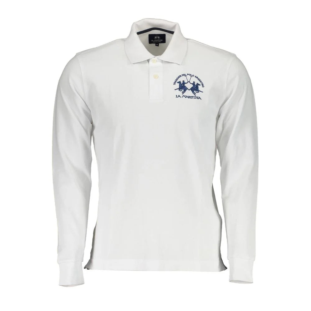 La Martina Elegant Long-Sleeved Polo with Contrast Detailing - Polos