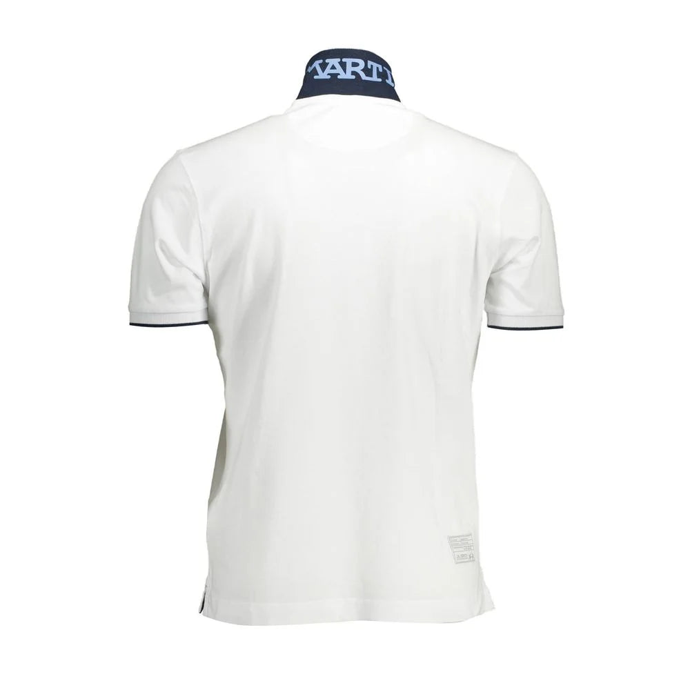 La Martina Elegant Short-Sleeved White Polo for Men - Polos
