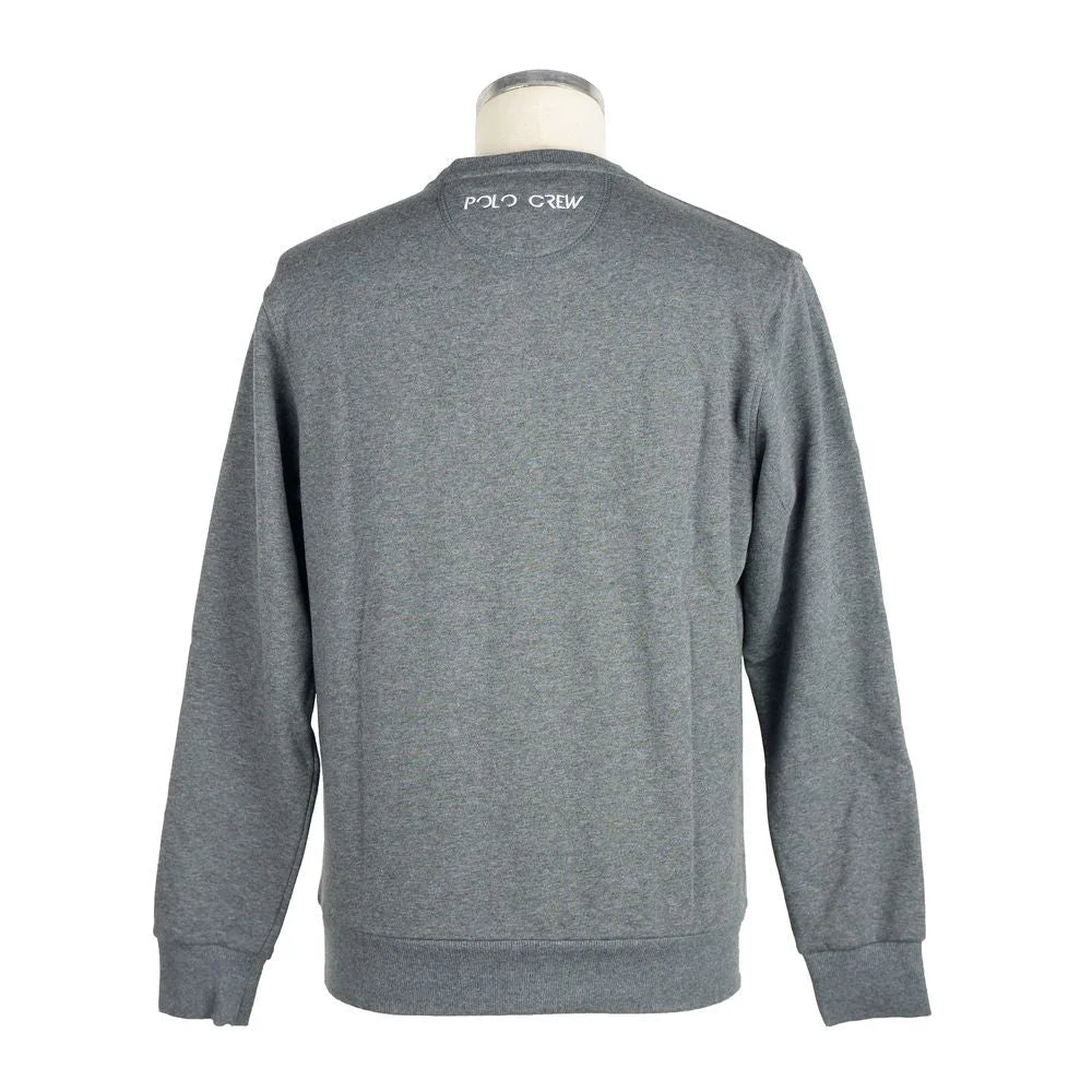 La Martina Gray Cotton Men Sweater - Sweatshirts