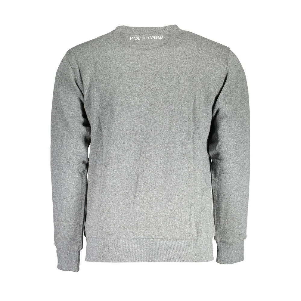 La Martina Gray Cotton Men Sweater - Sweatshirts