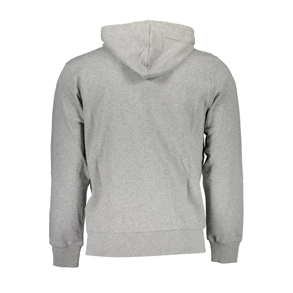 La Martina Gray Cotton Men Sweater with Hood - Hoodies