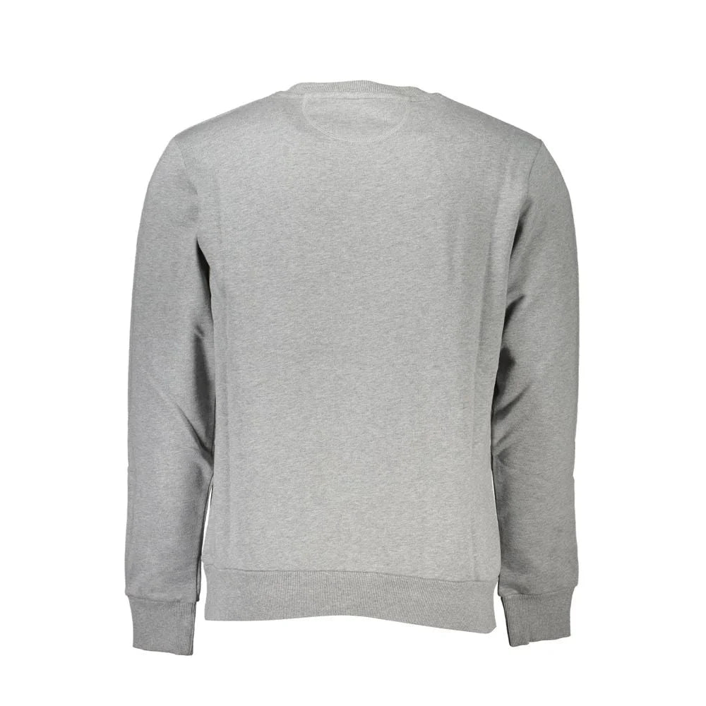 La Martina Gray Cotton Men Sweatshirt - Sweatshirts