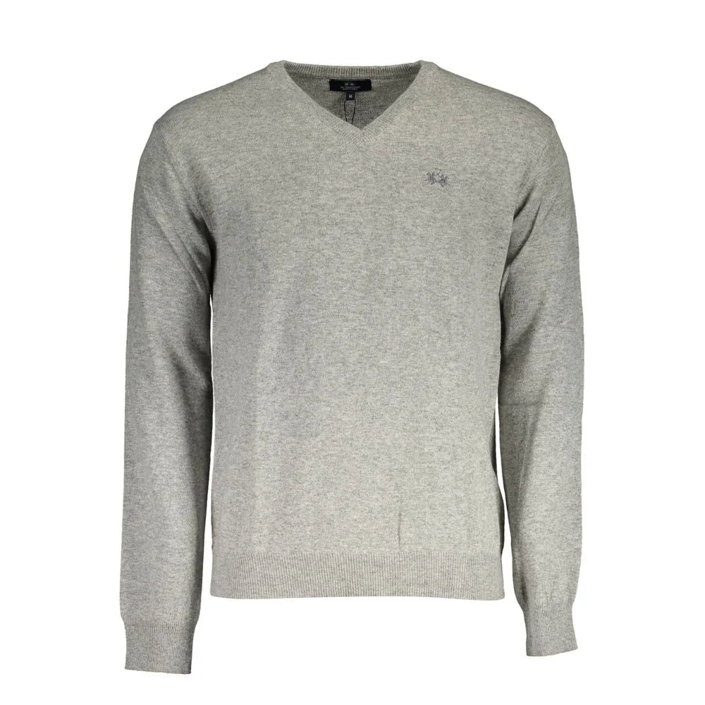 La Martina Gray Wool Sweater - XL - Sweaters
