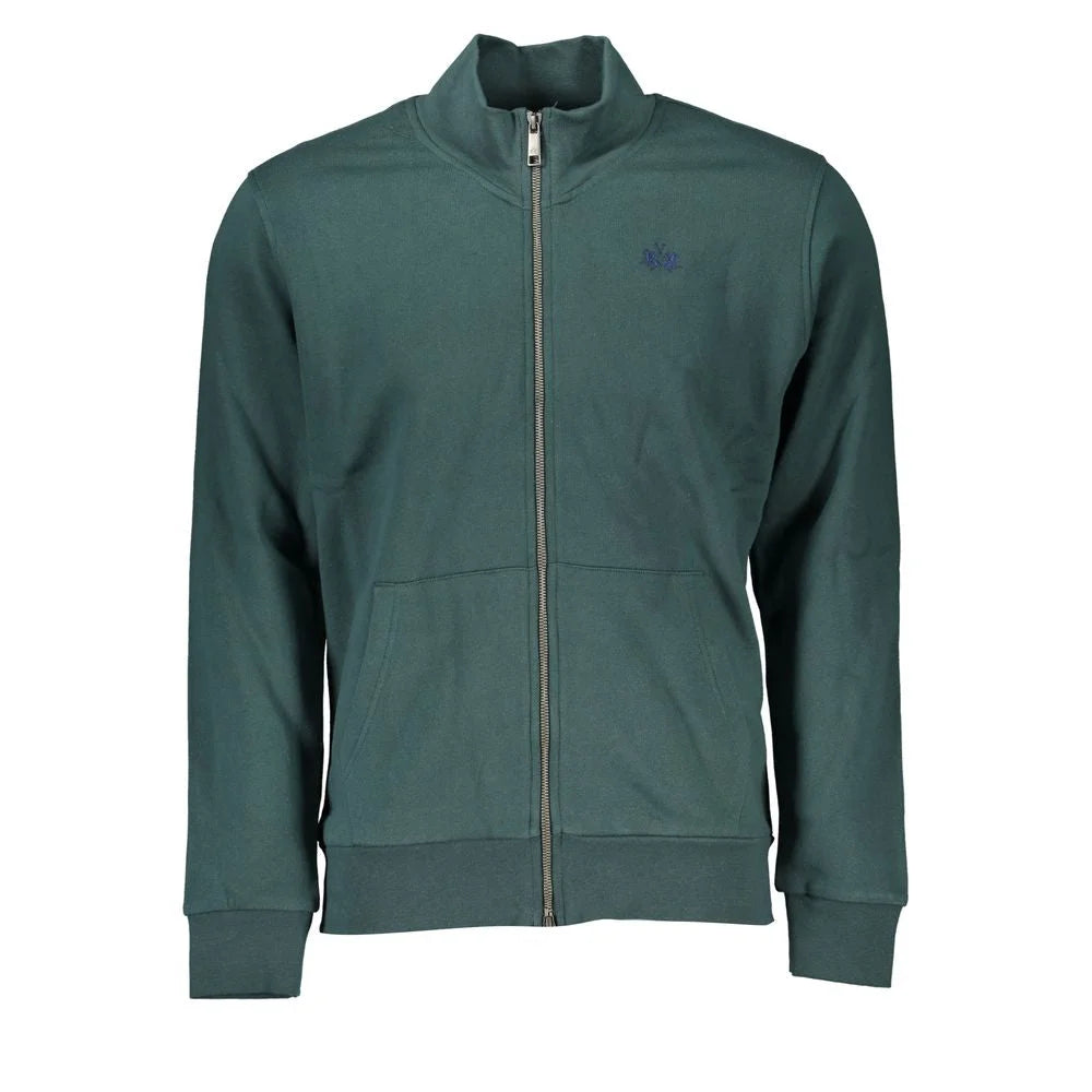 La Martina Green Cotton Men Sweater