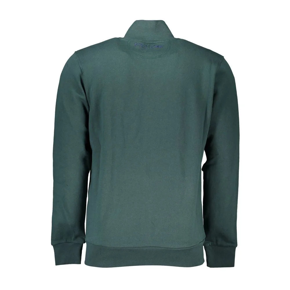 La Martina Green Cotton Men Sweater - Sweatshirts