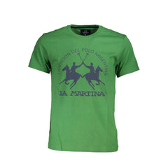 La Martina Green Cotton Men T-Shirt - T-Shirts