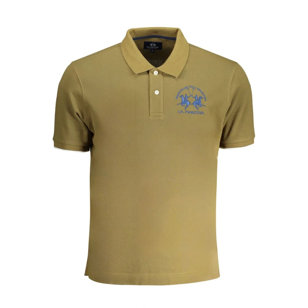 La Martina Green Cotton Polo Shirt - Polos