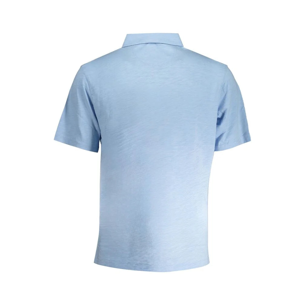 La Martina Light Blue Cotton Men Polo Shirt - Polos