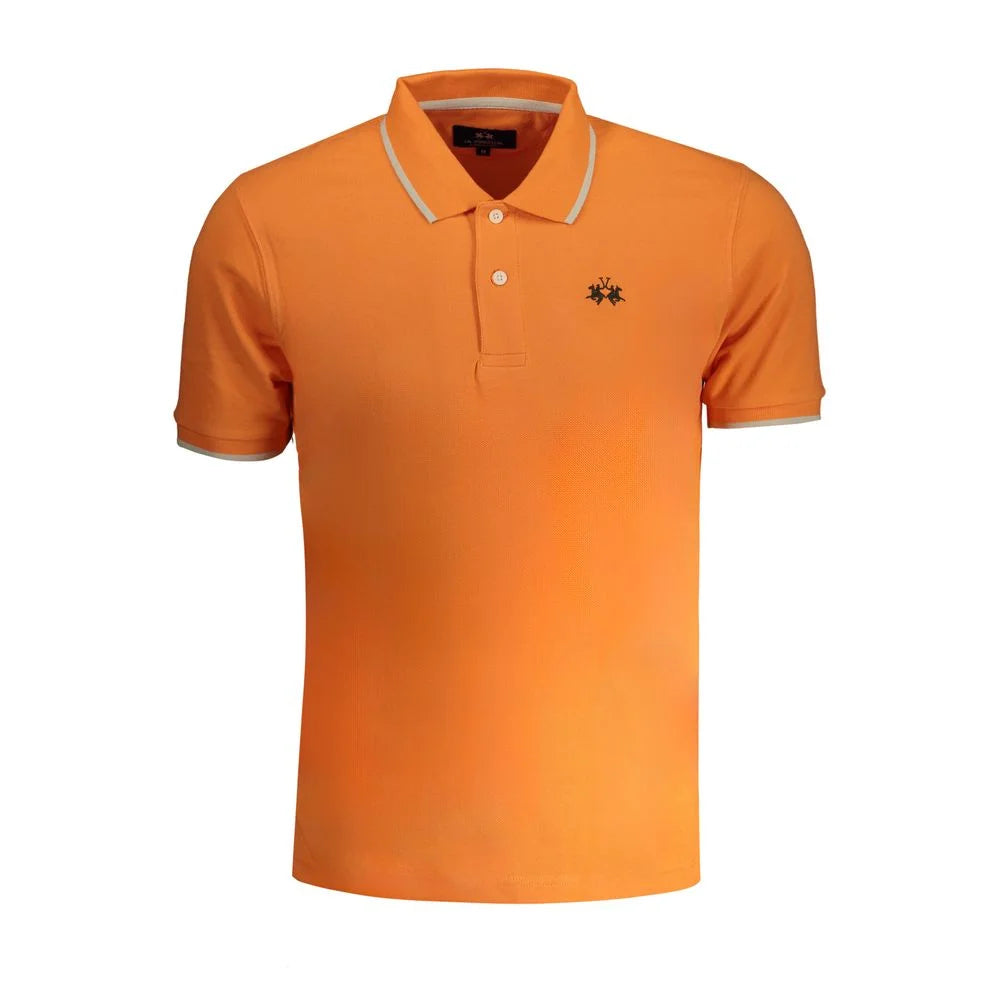 La Martina Orange Cotton Polo Shirt - Polos