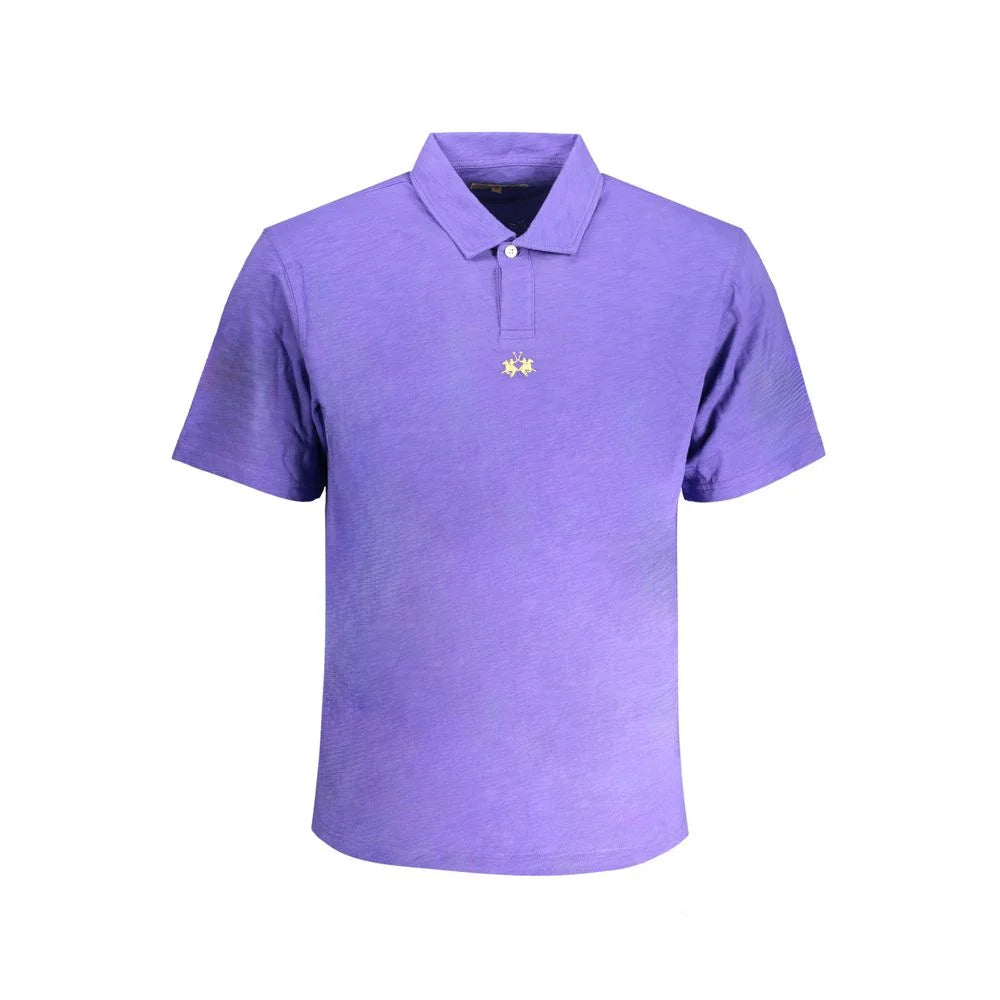 La Martina Purple Cotton Polo Shirt - Polos