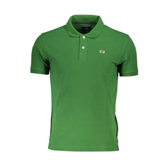 La Martina Sleek Green Slim Fit Polo with Contrast Detail - Polos