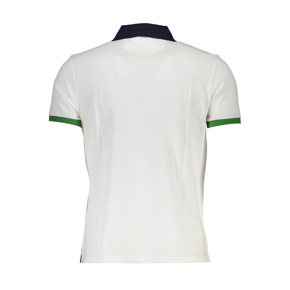 La Martina White Cotton Men Polo Shirt - Polos
