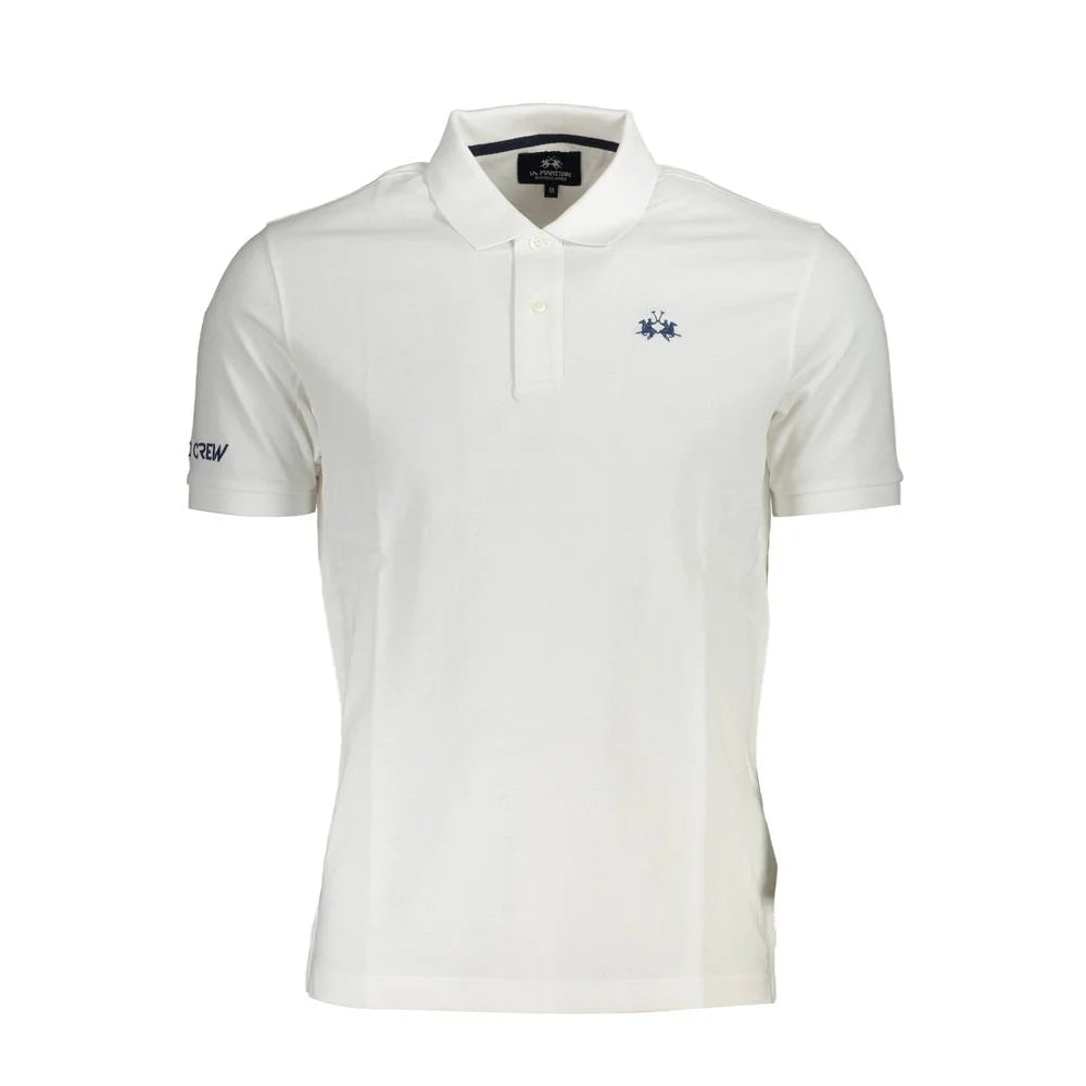 La Martina White Cotton Men Polo Shirt - XL - Polos