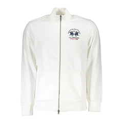 La Martina White Cotton Men Sweater - M
