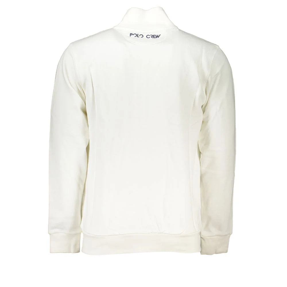 La Martina White Cotton Men Sweater - Sweatshirts