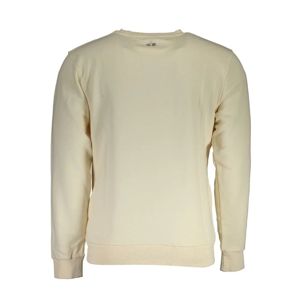 La Martina White Cotton Men Sweater - Sweatshirts