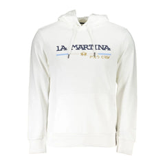 La Martina White Cotton Men Sweater - XL - Hoodies