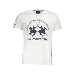 La Martina White Cotton Men T-Shirt - T-Shirts