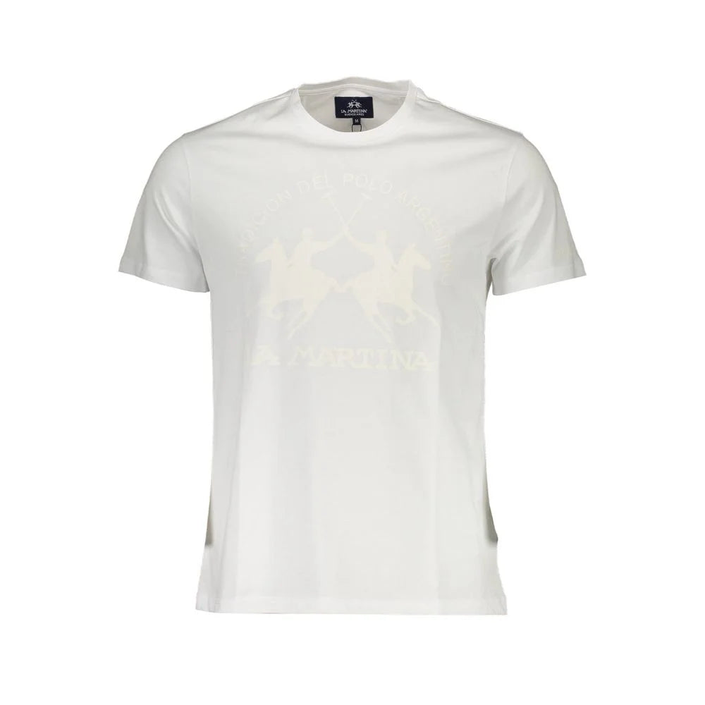 La Martina White Cotton Men T-Shirt - T-Shirts