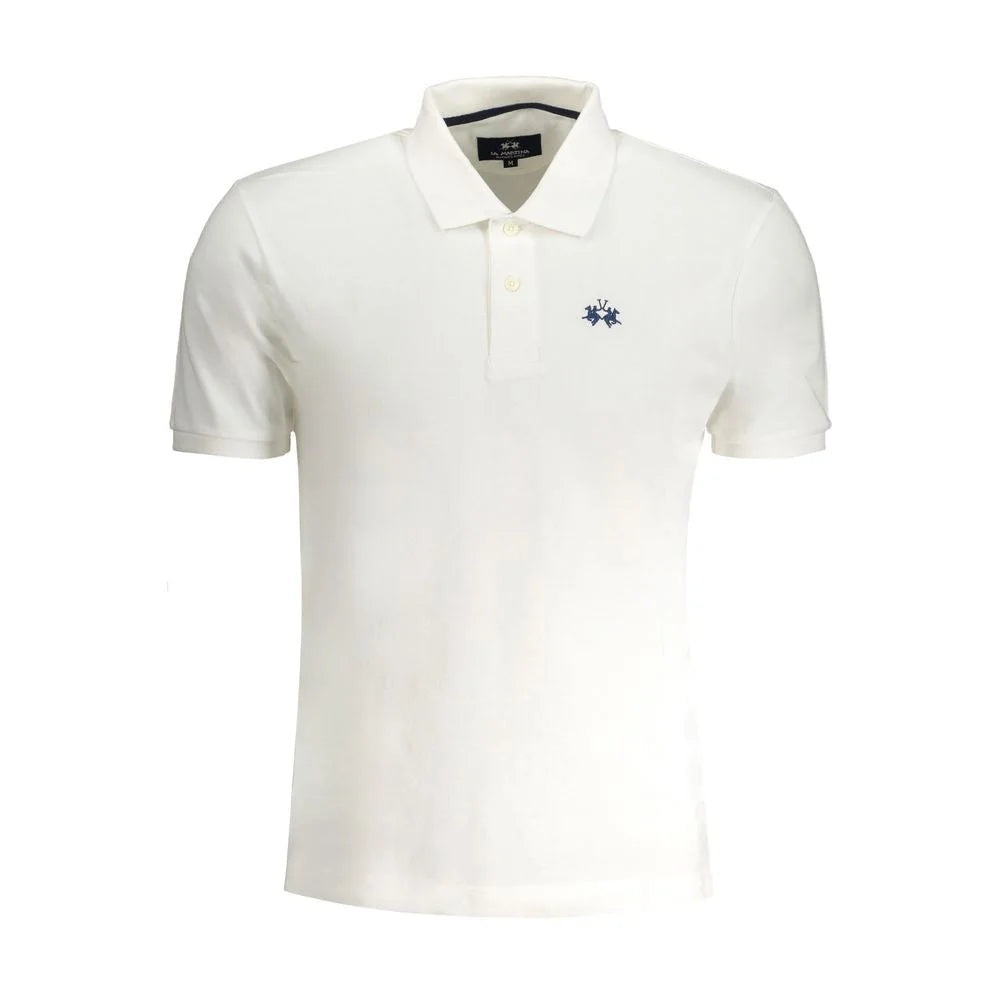 La Martina White Cotton Polo Shirt - Polos
