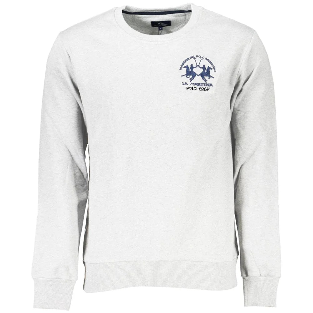 La Martina White Cotton Sweatshirt - XL - Sweatshirts