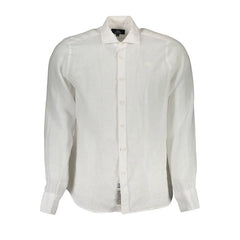 La Martina White Linen Men Shirt - Shirts