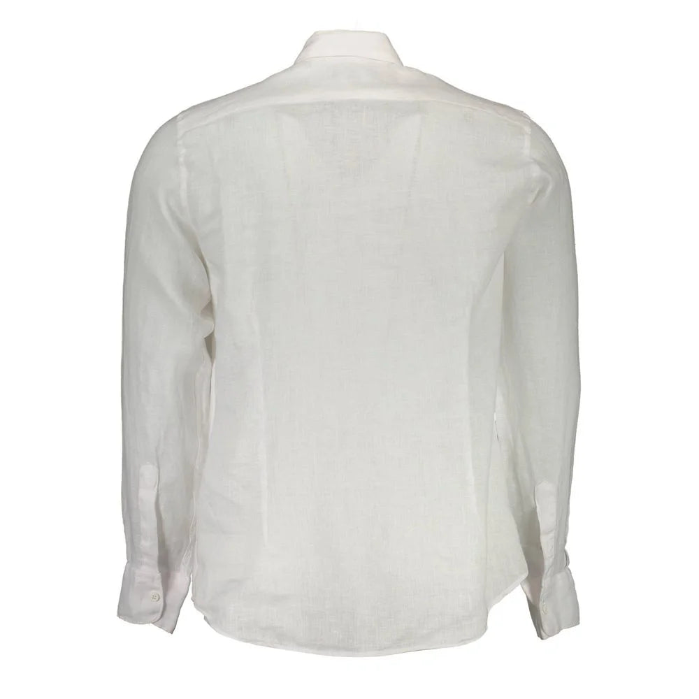 La Martina White Linen Men Shirt - Shirts
