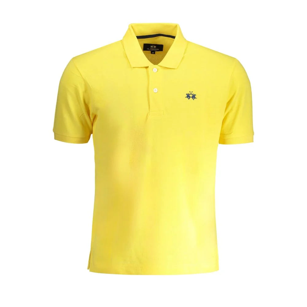 La Martina Yellow Cotton Polo Shirt - S - Polos