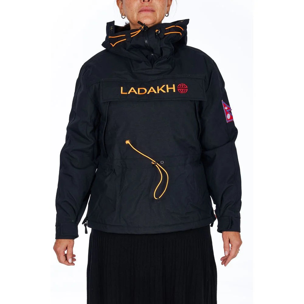 Ladakh Black Polyester Women Jacket - Windbreakers