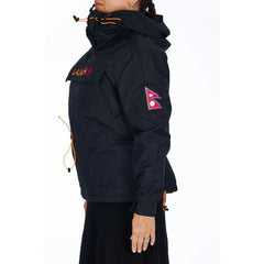 Ladakh Black Polyester Women Jacket - Windbreakers